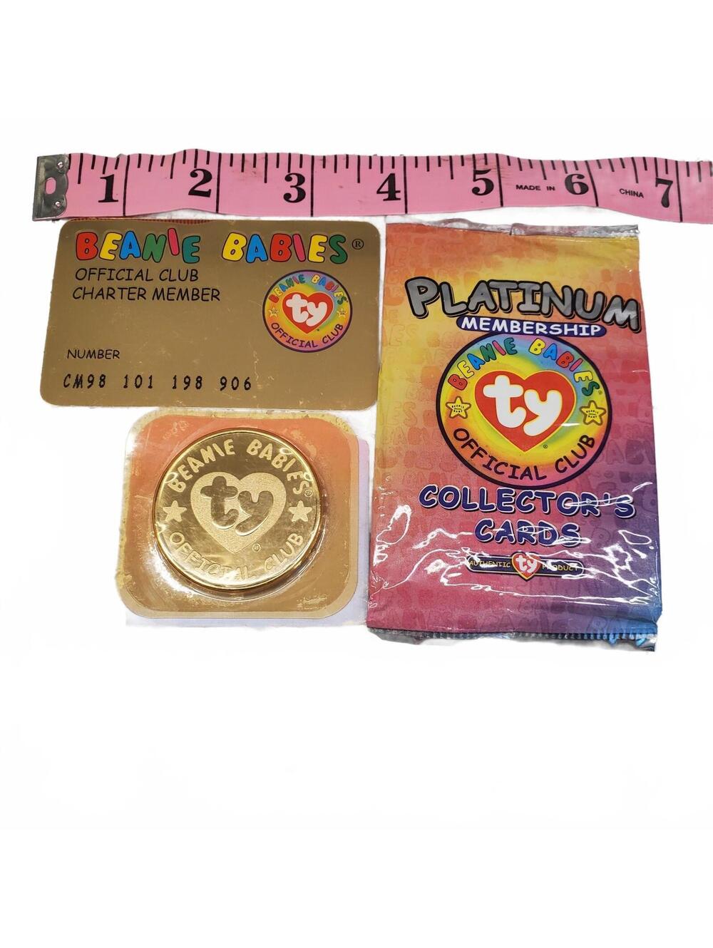 Ty Beanie Babies Official Club membership card and collector cards set Coin